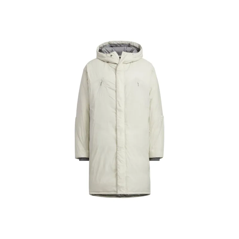 Adidas FW24 FUSTL P DJK LON Down Jacket Men's Light Sesame Earth Gray-0