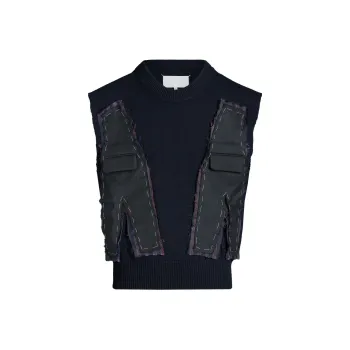Maison Margiela x Pendleton FW23 Vest Unisex Marine Blue