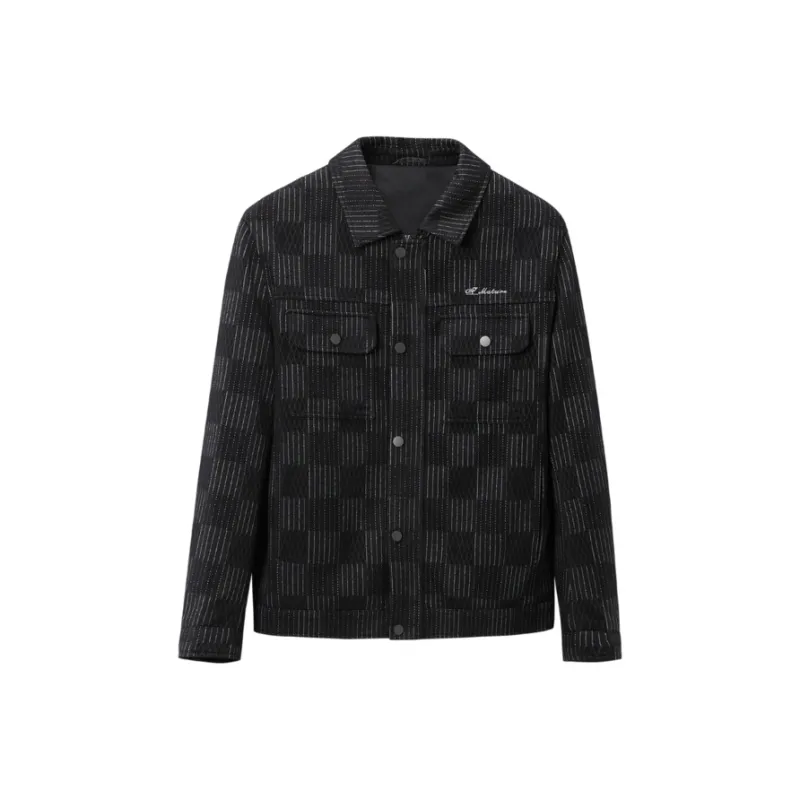 HLA Jackets Men Black Pattern F7-0