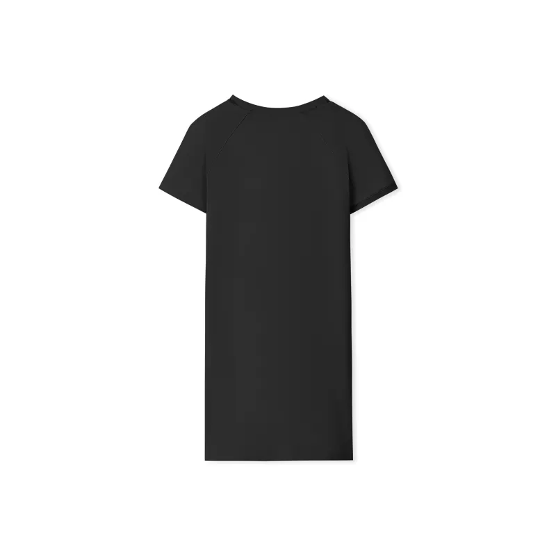 Skechers Sports Life Collection Short Sleeved Dresses Women's Carbon Black-1