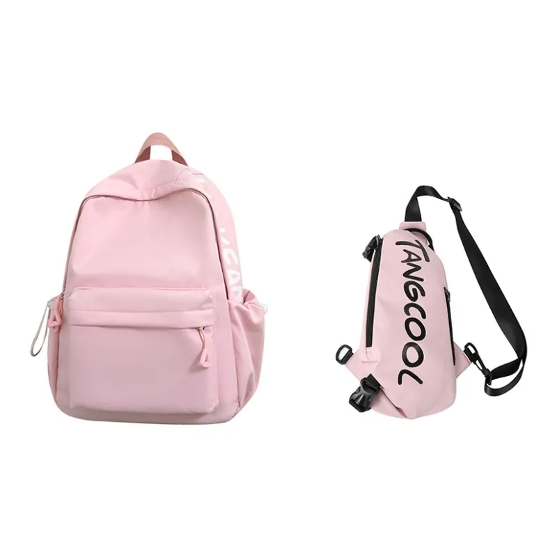 TANGCOOL Nylon Backpack Unisex White/Black/Pink/Blue/Yellow-33