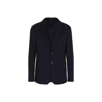 GIORGIO ARMANI Micro canneté Effect Notched lapel Blazer