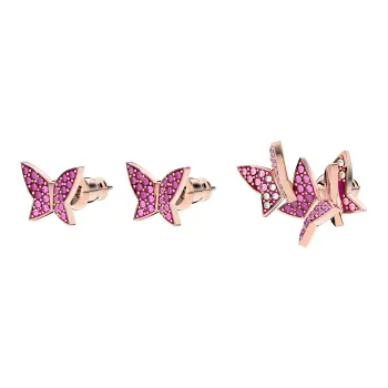 Swarovski Lilia Stud Earrings Women's Pink