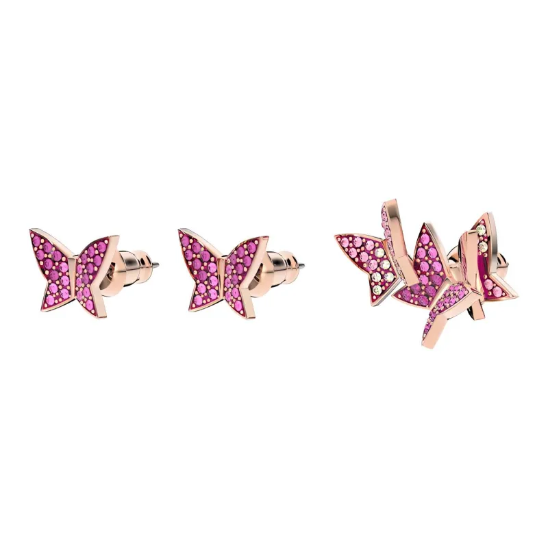 Swarovski Lilia Stud Earrings Women's Pink-0
