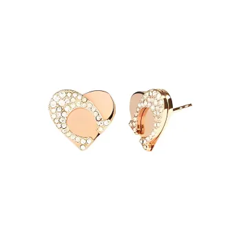 COACH Stud Earrings Women's Rose Gold
