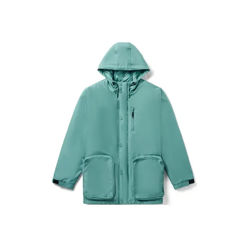 Vans Solid Color Hooded Fitted Thickened Puffer rgblock Men's