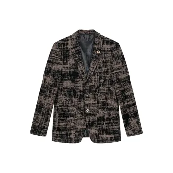 DAVID NAMAN Business Suits Men Camel