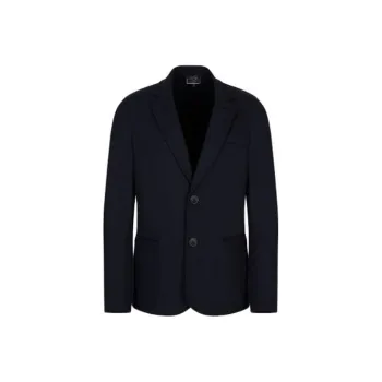 GIORGIO ARMANI Icon Single breasted Jacket In Pure Cashmere Jersey Cloth