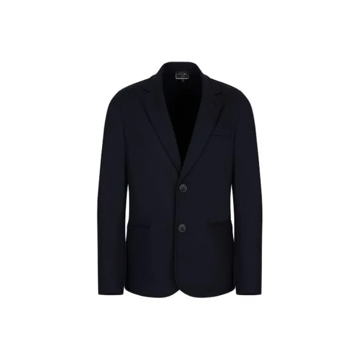 GIORGIO ARMANI Icon Single breasted Jacket In Pure Cashmere Jersey Cloth-0