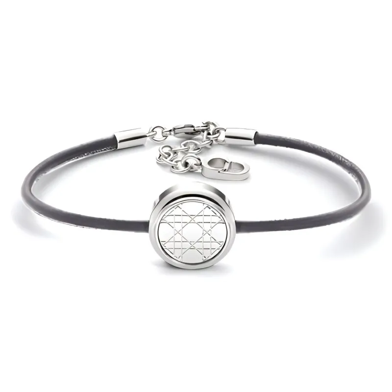 DIOR Brass Lambskin Bracelets Men's Silver-0