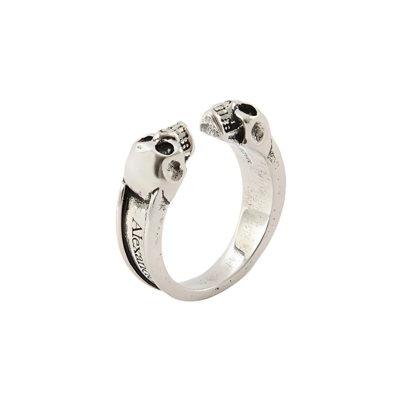 Alexander McQueen Twill Skull Ring-2