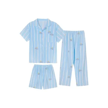 Xiang Ning Pai Pajama Set Women's Light Blue