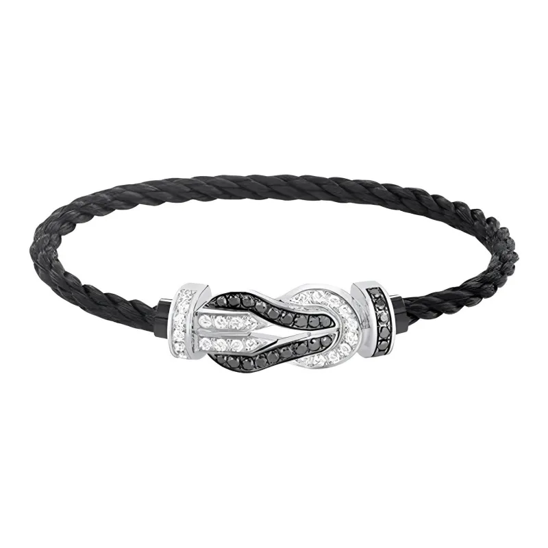 FRED 18K White Gold Diamonds Bracelets Unisex Black-0