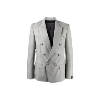 BALMAIN Business Suits Men Gray
