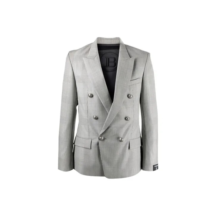 BALMAIN Business Suits Men Gray-0