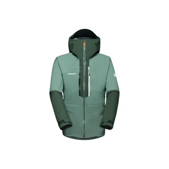 MAMMUT Water Resistant Windproof Breathable Wear Resistant Windbreaker Jacket Men's Forest Green
