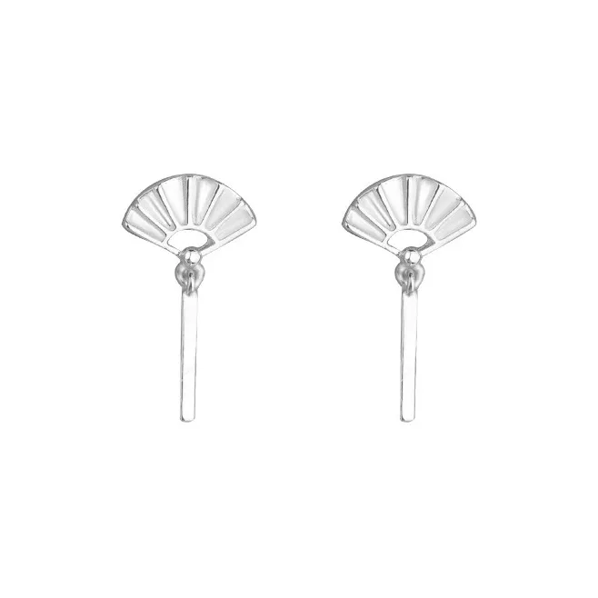 Happy Tide S999 Fine Silver Stud Earrings Women's-0