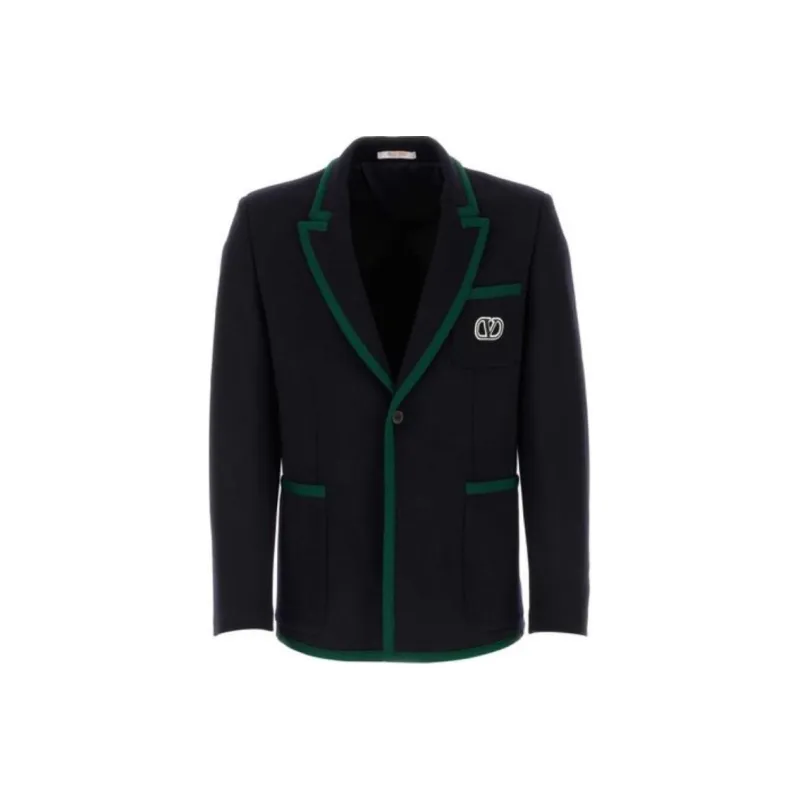 Valentino VLogo Patch Single Breasted Jacket-0