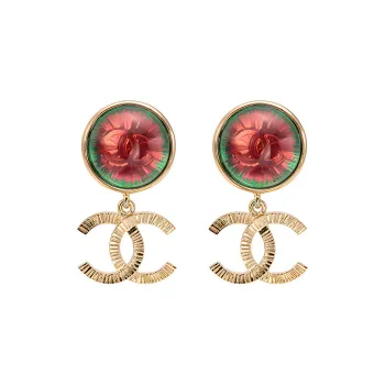 CHANEL Earrings Women's Gold