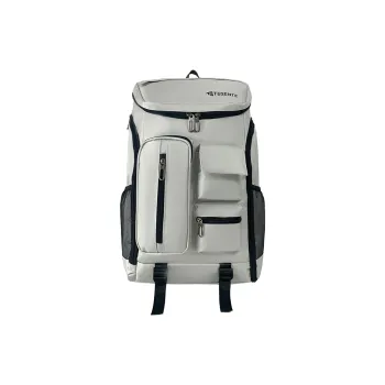 Yalu Nylon Backpack Regular Unisex Light Gray/Dark Gray/Black/Red