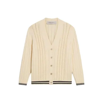 Golden Goose Cable Knit V Neck Cardigan