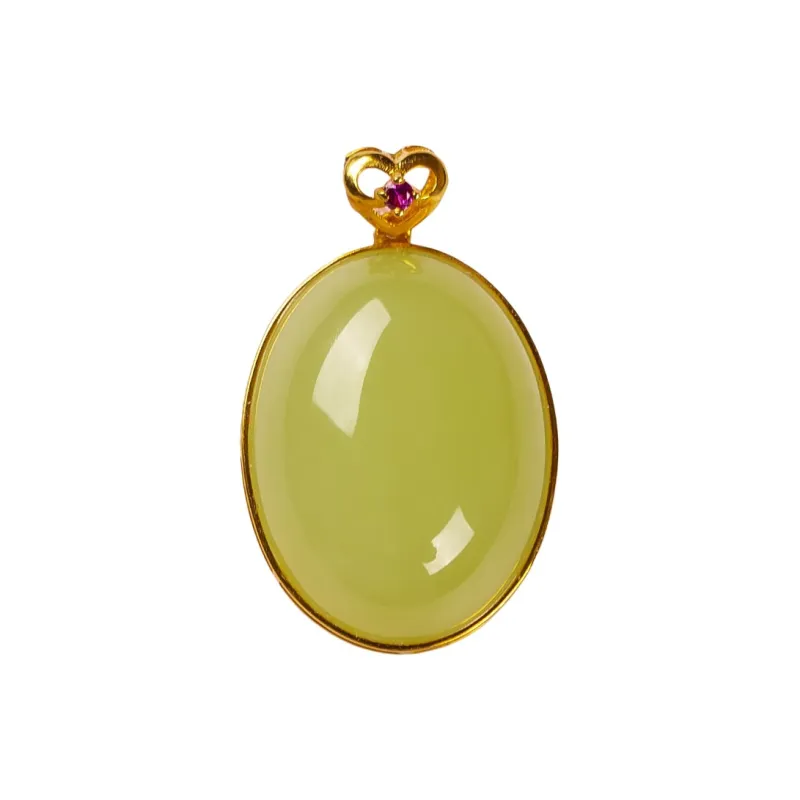 Execute The Blessing Hetian Jade Pendants Yellow Jade Unisex-0