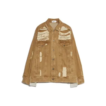 IEW.H Denim Jackets Men Dark Coffee