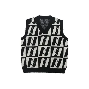 NERDY FW22 Vest Unisex Black White