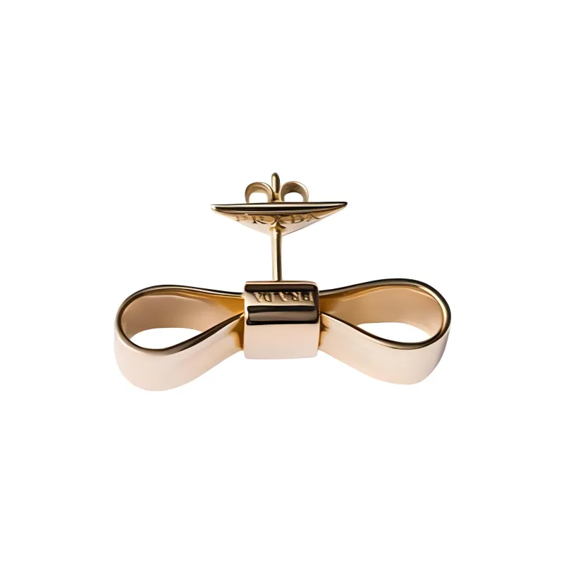 PRADA Gold Earrings Unisex Gold-1