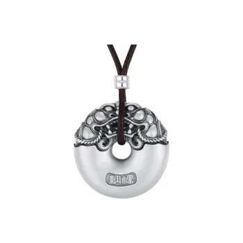 Old Qingyun Silver Building 999 Fine Silver Pendants Unisex
