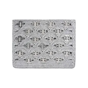 Paco Rabanne Nylon With Viscose Clutch Women's Silver