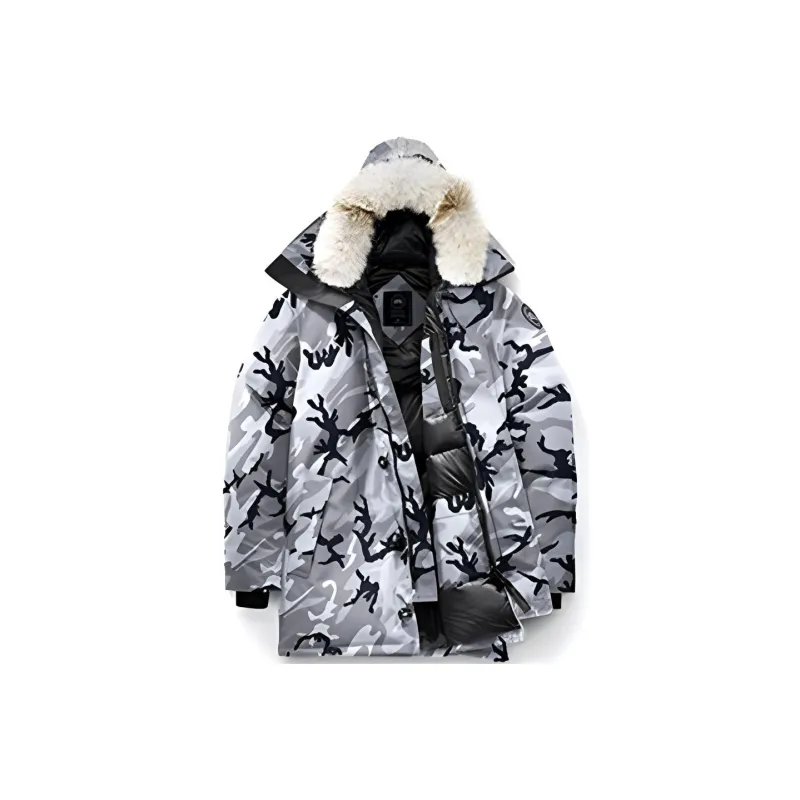 Canada Goose Down Jacket Men's Gray Camouflage-0