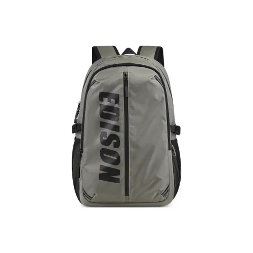 EDISON Polyester Oxford Backpack Unisex Black/Gray