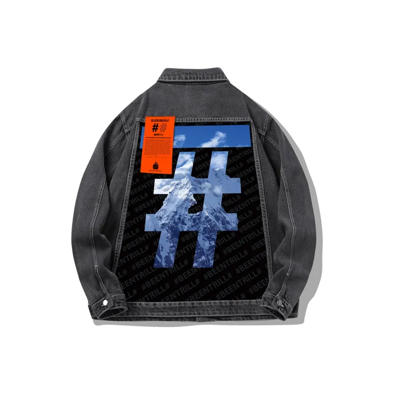 BEENTRILL Loose Fit Denim Jacket Unisex-4