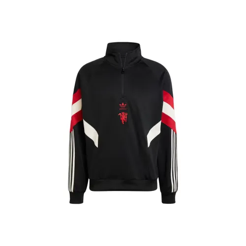 Adidas Originals MUFC MANCHESTER UNITEDCREW SWEATSHIRT Jackets & Coats Men's Black Red