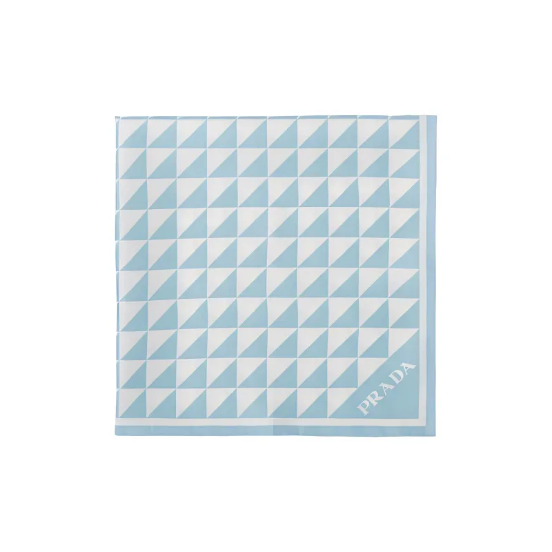 PRADA Geometric print Silk Twill Scarf-1