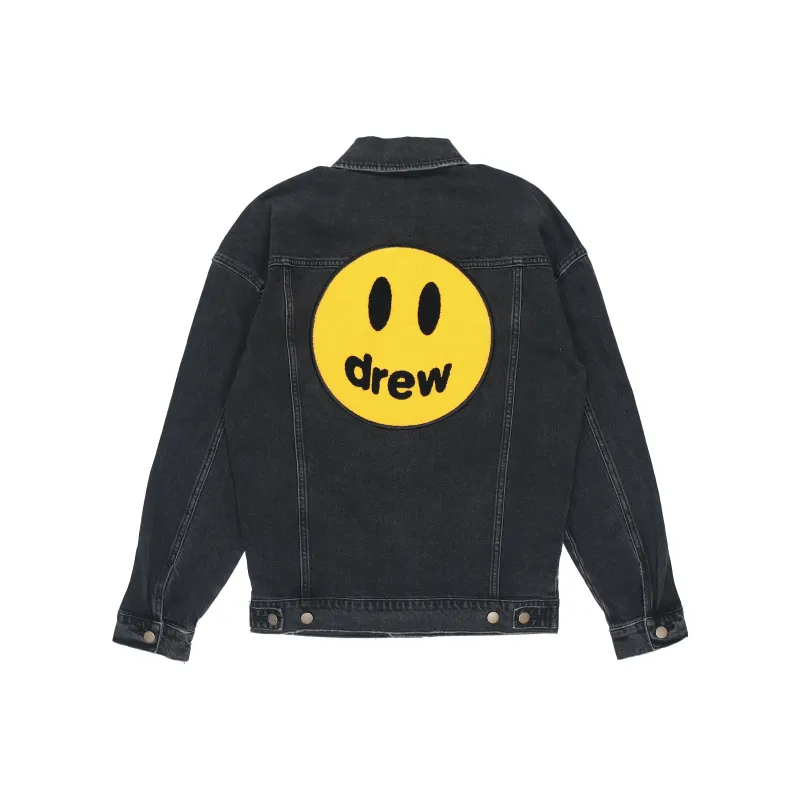 Drew House Smiley Collection Denim Jackets Unisex Black-0