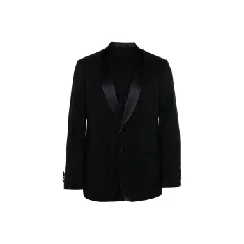 GIORGIO ARMANI Single Breasted Twill Blazer