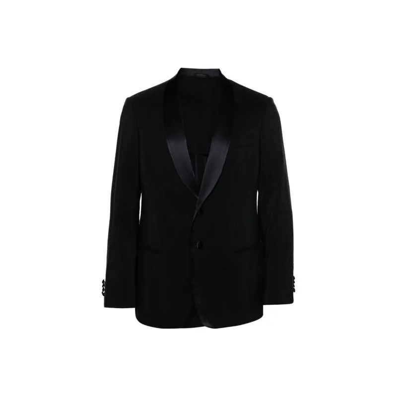 GIORGIO ARMANI Single Breasted Twill Blazer-0
