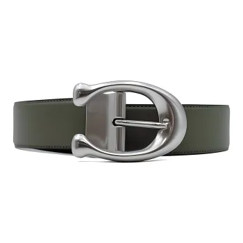 COACH Minimalist Style Casual Fashion Pin Buckle Leather Belts Men's Width 3.5CM