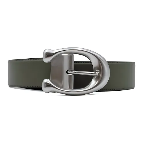 COACH Minimalist Style Casual Fashion Pin Buckle Leather Belts Men's Width 3.5cm