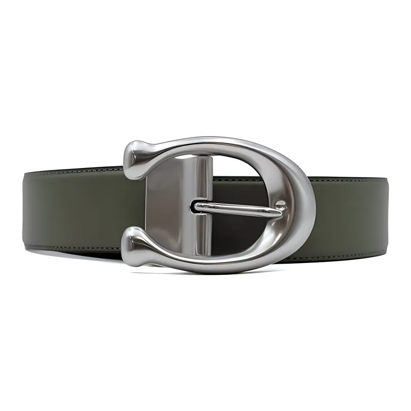 COACH Minimalist Style Casual Fashion Pin Buckle Leather Belts Men's Width 3.5CM-0
