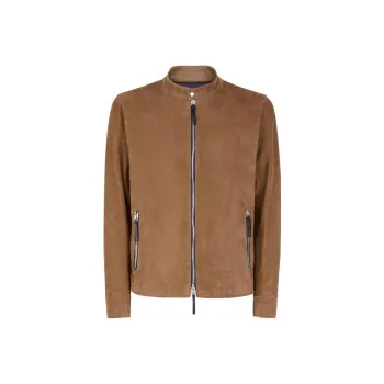 Giuseppe Zanotti Oscar Zip up Suede Jacket
