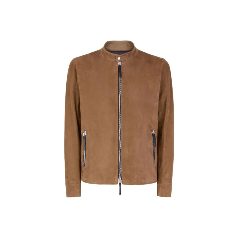 Giuseppe Zanotti Oscar Zip up Suede Jacket-0