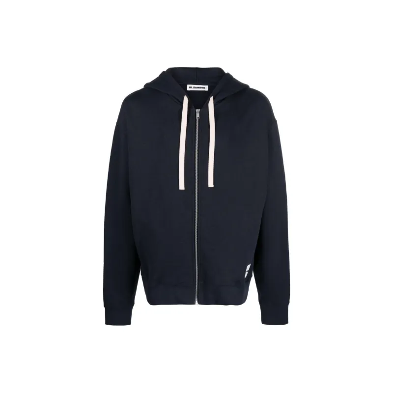 JIL SANDER + Zipped Drawstring Hoodie-0