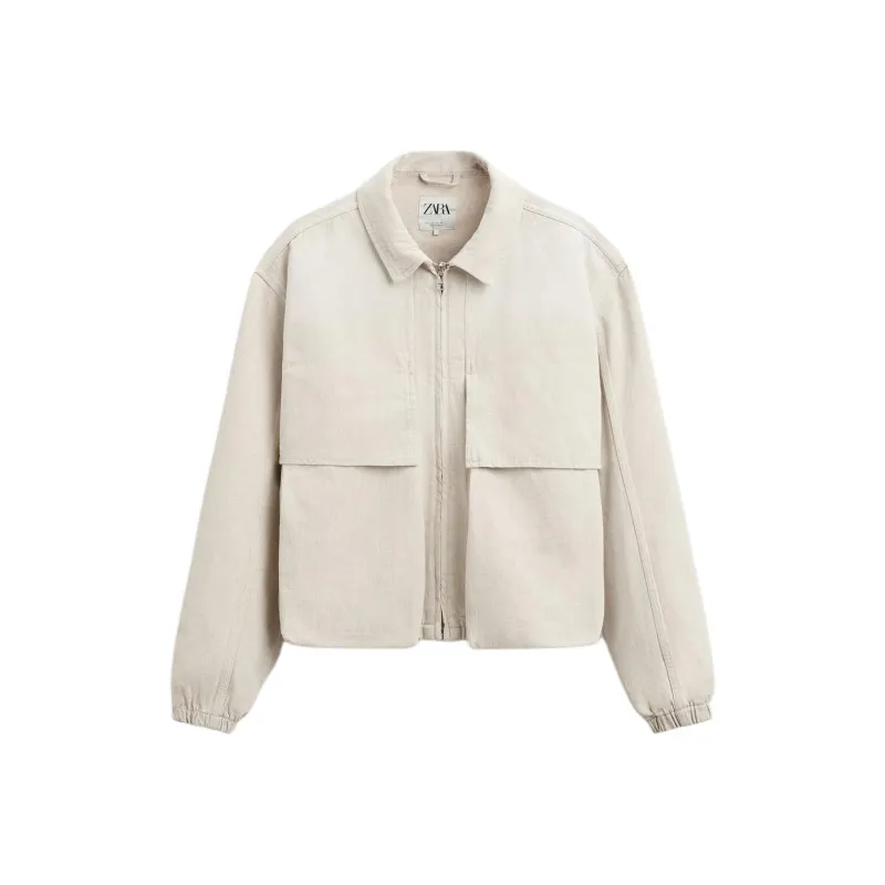 ZARA Jackets Men Beige-0
