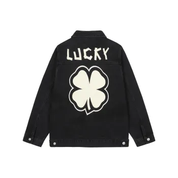 LUCKY BRAND Denim Jackets Unisex Black