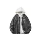 Gray Coat+White Sweatshirt