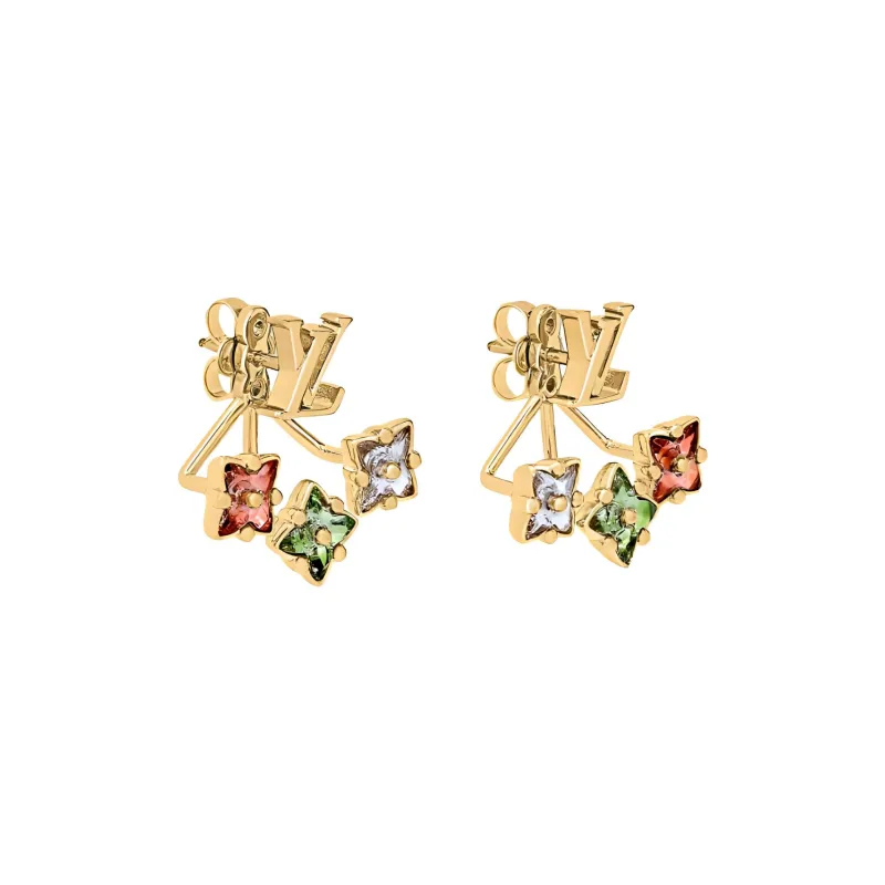 LOUIS VUITTON LOULOUGRAM Earrings Women's Gold-0