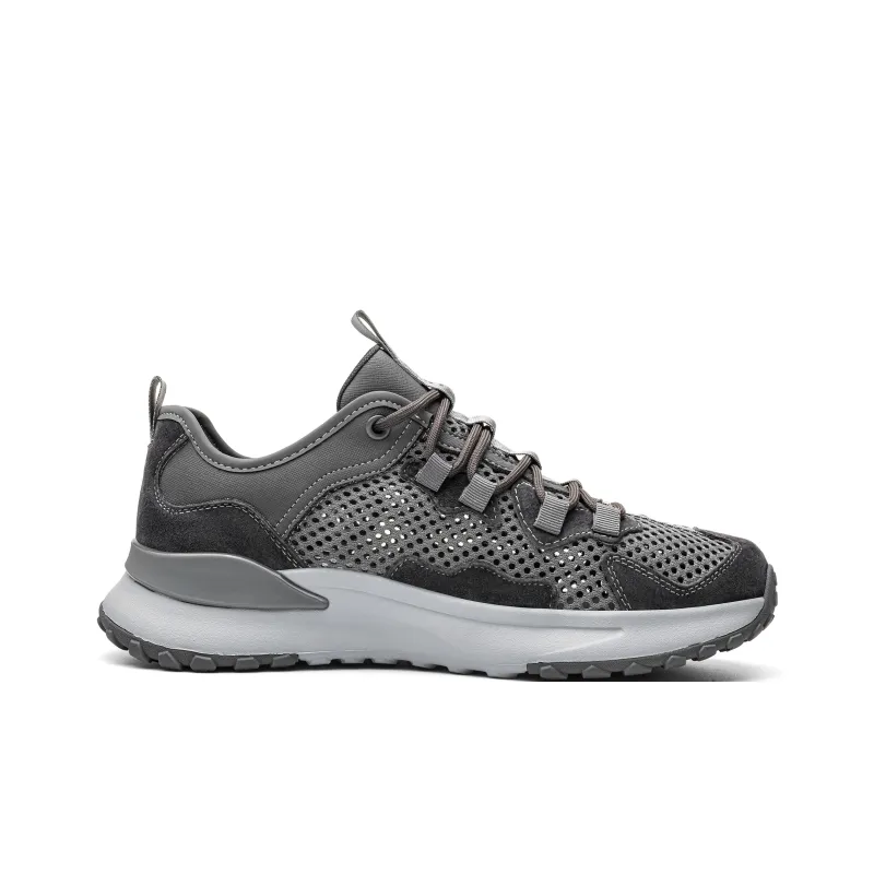 JEEP SPIRIT Slip Resistant, Breathable, Lightweight, Odor Resistant Low Top Hiking Shoes Men's Climbing Gray-1